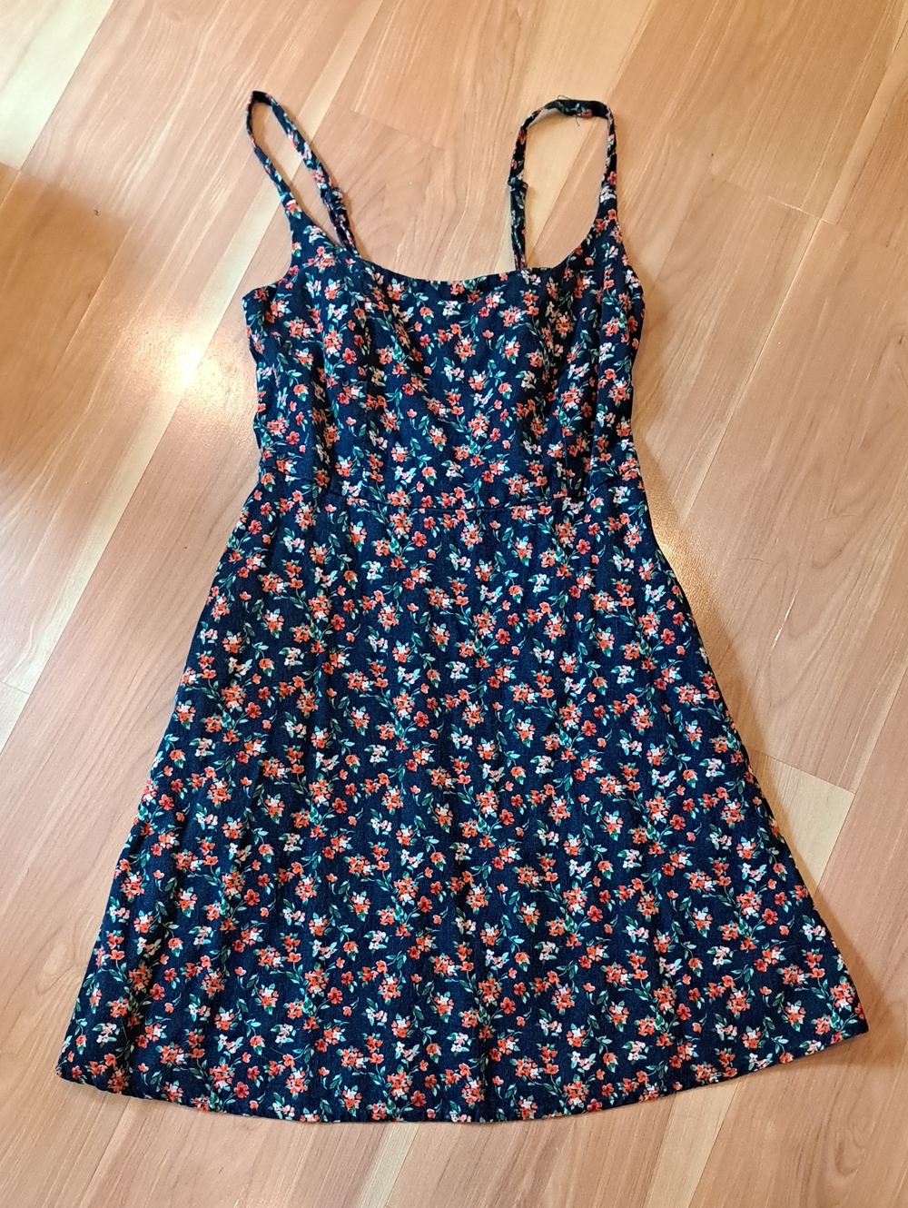 Old Navy Navy Floral Spaghetti-Strap Mini Dress